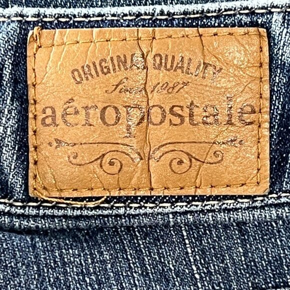 Aeropostale WOMEN'S SKINNY JEANS‎ VINTAGE DENIM BLUE SIZE 1/2R - Picture 7 of 13
